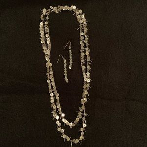 Sterling silver necklace and earring set